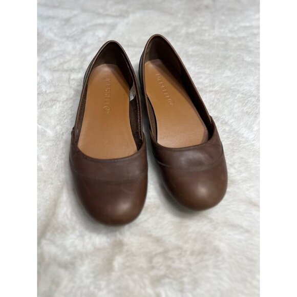 Merrell dark brown earth leather ballet slip on shoe womens size  7 - Picture 3 of 7
